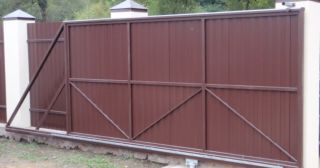 Купить откатные ворота из профнастила Кольчугино, цена от 1778 руб.