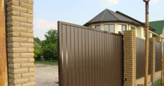 Купить откатные ворота из профнастила Кольчугино, цена от 1778 руб.