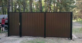 Купить распашные ворота из профнастила Кольчугино, цена от 2771 руб.
